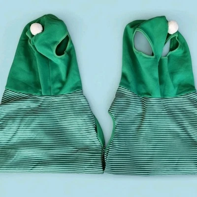 Lote de 2 Botas y Sudaderas con Capucha Navidad Verde Rayas Cekley Nuevas Sin Etiquetas Talla Extra Grande Foto 1 de 4