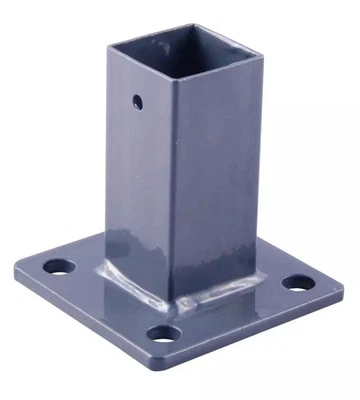 PIASTRA DI FISSAGGIO PER PALO IN METALLO GRIGIO 40X40 CM - Immagine 1 di 2