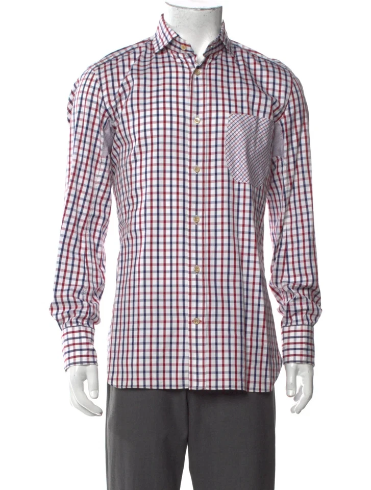 Junya Watanabe Comme des Garçons HOMBRE, camisa a cuadros roja/azul, 2011 - Med  Foto 1 de 1
