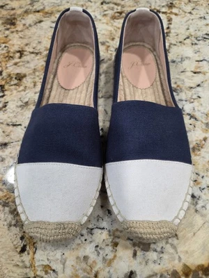 J. Zapatos alpargatas Crew para mujer en lona con puntera talla 7,5 Foto 1 de 4