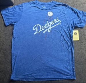 Los Angeles Dodgers Baseballl T Shirt Majestic Threads Graphic - Picture 1 of 4