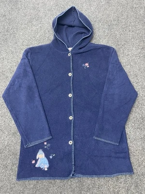 Chaqueta polar azul con capucha abotonada Eeyore de colección Disney Store para mujer talla pequeña Y2K Foto 1 de 4