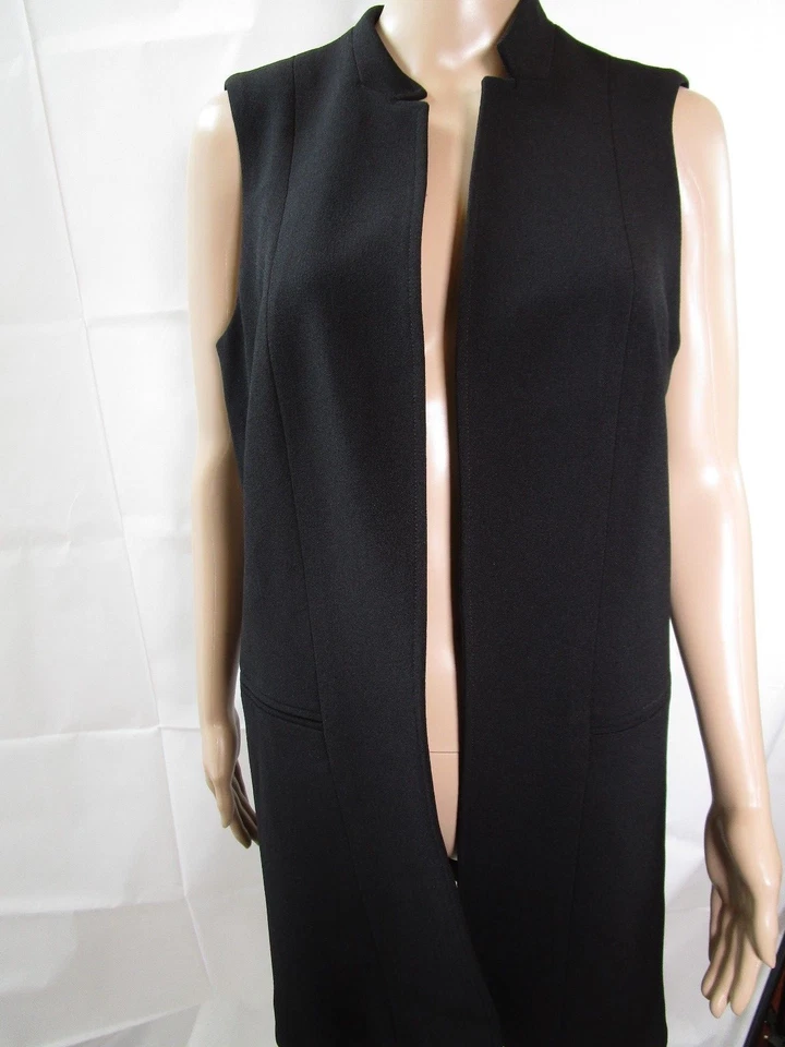 Chaqueta Blazer Angelina Negra Sin Mangas Pieza de Tela Nueva con Etiquetas Talla 8 Minorista $330 Foto 1 de 4