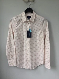 BNWT Ladies Gant Eggshell Fairly Dot Shirt, UK Size 8, Tagged - Picture 1 of 5