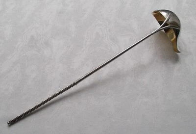 Cucharón de sopa raro en plata maciza Biedermeier alrededor de 1825 hecho a mano Foto 1 de 4