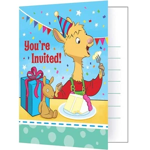 Llama Llama TV Show Animal Cute Kids Birthday Party Invitations w/Envelopes - Picture 1 of 1