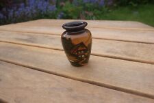Small Vase, Handmade Wooden Hand Painted Wood Black Forest