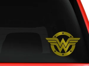 Wonder woman superhero Logo symbol car truck laptop macbook decal sticker 6"Gold - Picture 1 of 1