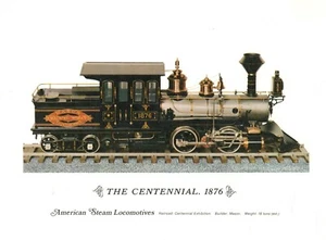 American Steam Locomotives "The Centennial. 1876" 10 1/4" x 13" Print - Picture 1 of 1