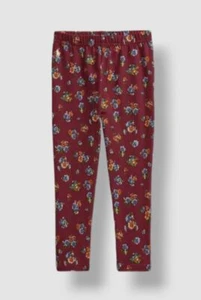 Polo Ralph Lauren Kids Girl's Red Floral Stretch Jersey Leggings Pants Size 6X - Picture 1 of 3