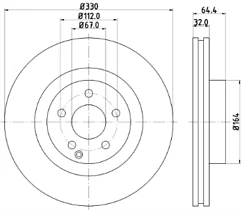 DISCO DE FRENO PAGID 54199HC COMPATIBLE CON MERCEDES BENZ CLS CLASE E GLK AL DÍA SIGUIENTE Foto 1 de 1