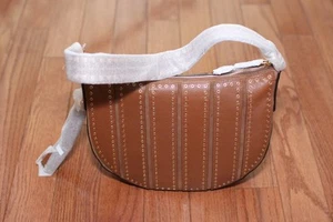NWT Michael Kors Brooklyn Grommet Applique Medium Convertible Hobo Caramel - Picture 1 of 7
