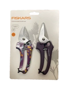 New Sealed Fiskars 2pc Pruning Set - 1 Pruner 1 Floral Snip 1/2" Cut Capacity - Picture 1 of 4