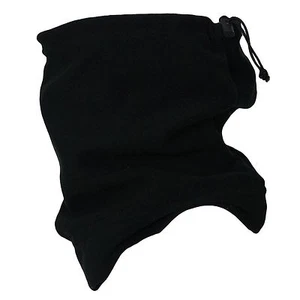 Unisex Black Snood Scarf Polar Fleece Neck Warmer Thermal Hat Ski Winter Warm - Picture 1 of 2