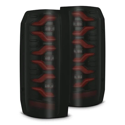 AlphaRex Luxx Black Red LED Tail Lights For 1987-1996 Ford Bronco F150 F250 F350 - Image 1 of 4