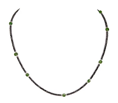 Chromdiopsid - Spinell Kette Halskette Collier V836 - Bild 1 von 3