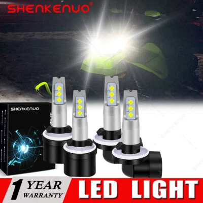 For Arctic Cat Crossfire 1000 600 700 4 LED Headlight Combo High Low 6000K Bulbs - Image 1 of 4