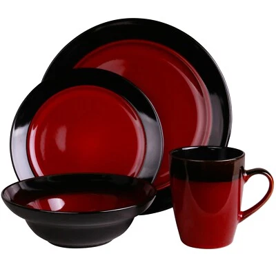 Elama’s Tanizia 16 Piece High Gloss Dinnerware Set - Image 1 of 2