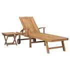 Sun Lounger Outdoor Furniture Patio Lounge Sofa Solid Wood Teak 1/2x Vidaxl