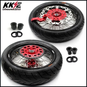 KKE 3.5/4.25*17'' Supermoto Wheels Fit Honda CRF250X 2004 CRF450X 2005-2018 Tyre - Picture 1 of 12