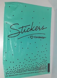 Vintage 80er Aufkleber Cardesign Store Bag Aqua 9x6" - Bild 1 von 2