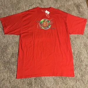 Vintage 1997 World Of Coca Cola Las Vegas Red T Shirt Size XL Made USA Deadstock - Picture 1 of 9