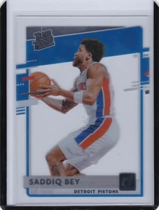 2020-21 Clearly Donruss Base Rated Rookie #90 Saddiq Bey - Pistones - Imagen 1 de 1