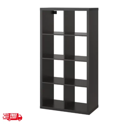 IKEA Kallax Bücherregal Regal 77x147x39 Aufbewahrung Wandregal Schwarzbraun - Bild 1 von 4