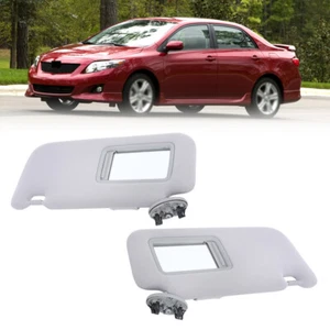 2Pcs For Toyota Corolla 2009-2013 New Sun Visor Gray Right+Left Side With Mirror - Picture 1 of 12