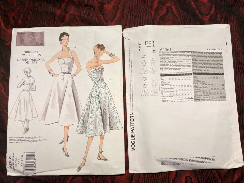 Schnittmuster, Pattern Vintage Vogue - Bild 1 von 1