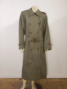 BURBERRY Men's Cotton Double Breasted Belted Trench Coat Tag Size 42 LONG - Picture 1 of 13