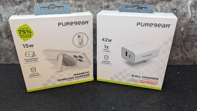 🔥New🔥 PureGear LightSpeed 42W USB-C & USB-A Wall + 15W Wireless Qi Mag Pad - Image 1 of 4
