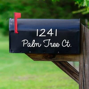 Personalized Mailbox Decal Set of 2 Decals VWAQ - CMB4 - Picture 1 of 16
