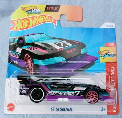 GT SCORCHER HOT WHEELS NETFLIX LET'S RACE SHORT CARD E CASE 2024 89/250 - Image 1 of 3