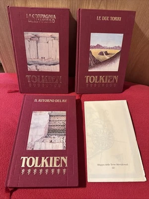 Tolkien Trilogia CDE Prima Edizione Il Signore Degli Anelli + Mappa - Immagine 1 di 4
