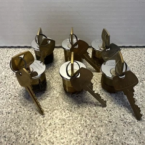 Sargent OEM Mortise CylinderS QTY 6 finitura 26D, LA Keyway tutti con chiave diversa - Foto 1 di 4