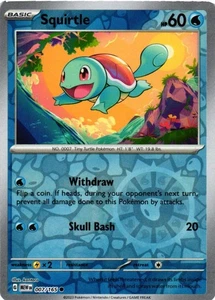 Squirtle - Reverse Holo 007/165 SV: Scarlet & Violet 151 NM - Picture 1 of 2
