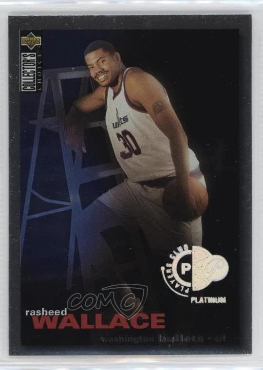 1995-96 Collector's Choice Platinum Player's Club Rasheed Wallace #239 Rookie RC - Image 1 of 2