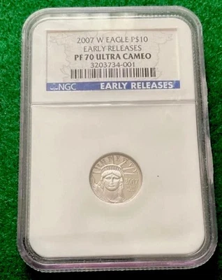 2007 W Platinum $10 Eagle , Early Release & PF70 UC - T27 - Image 1 of 4