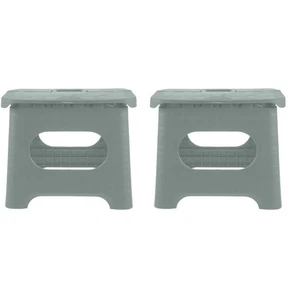  2 Pieces Kunststoff Hocker Tritthocker Kleinkind Faltbarer Stuhl - Bild 1 von 12