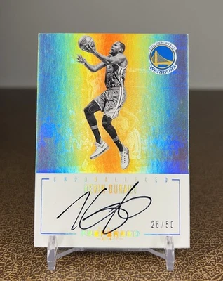 2016-17 Panini Preferred Kevin Durant Unparalleled Auto #246 Warriors 26/50 - Image 1 of 3