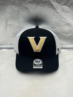 Vanderbilt Commodores NCAA '47 Brand Black Trucker Mesh Adjustable Snapback Hat - Image 1 of 4