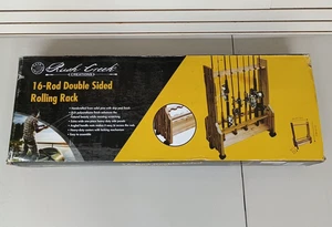 Rush Creek Creations 16 Fishing Rod Double Sided Rolling Storage Rack - Picture 1 of 9