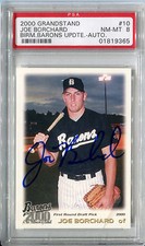 2000 Grandstand Birmingham Barons JOE BORCHARD Auto RC Rare SP NM-Mint PSA 8