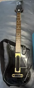 Activision Wireless Guitar Hero Power Black & Gold Guitar Xbox 360 PS3-NO DONGLE - Picture 1 of 8