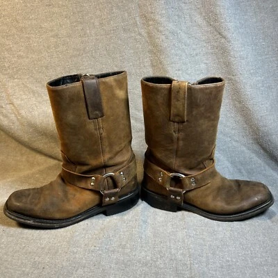 Old West Harness Leather Boot - Square Toe - CH1002,  Buckle Size 12.5 - Image 1 of 4