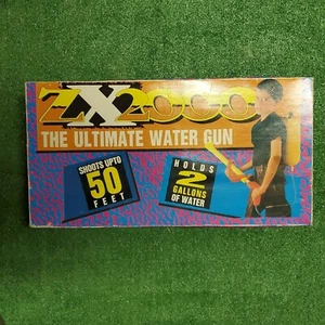 Vtg 1992 Gemmy Ind ZX2000 2 Gallon Backpack Water Squirt Gun Super Soaker W/ Box - Picture 1 of 11