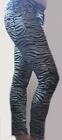 DG2 NEU aber maßgeschneiderter Zebradruck Jeans Skinny Silber Schwarz Tierdruck