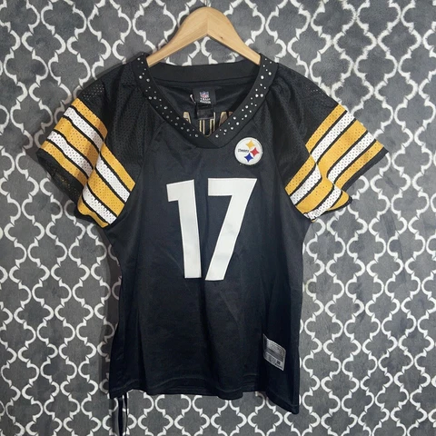 Pittsburgh Steelers Mike Wallace Jersey Womens Size Medium Rhinestones Cover