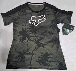 (NEW w/TAGS) FOX RANGER ~CYCLING (MTB) T-SHIRT ~PALM TREES CAMO ~STATED SZ L - Picture 1 of 1